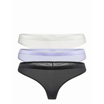 Sensual Crystal-3Pp String Stringtrosa Underkläder Blå Dorina