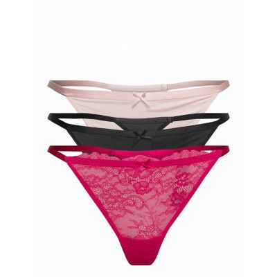 Sensual Peony-3Pp String Stringtrosa Underkläder Rosa Dorina