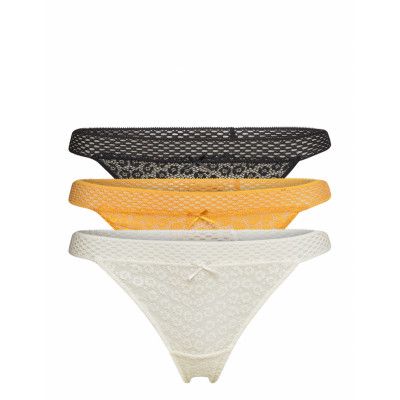 Sensual Wild-3Pp String Stringtrosa Underkläder Beige Dorina