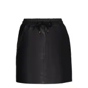 Skirt With Smock Waist Kort Kjol Svart DEPECHE