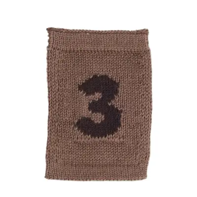 Smallstuff Knitted Flag, 3, Nature - Brown - ONE SIZE