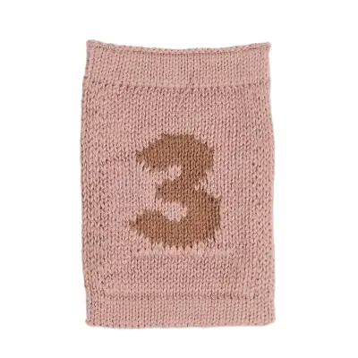 Smallstuff Knitted Flag, 3, Rose - Pink - ONE SIZE