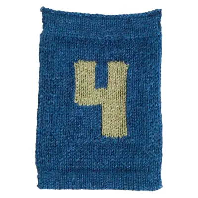 Smallstuff Knitted Flag, 4, Blue - Blue - ONE SIZE