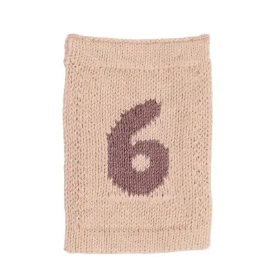 Smallstuff Knitted Flag, 6, Rose - Pink - ONE SIZE