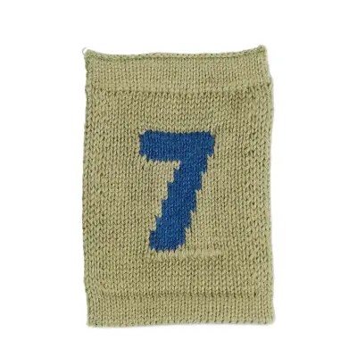 Smallstuff Knitted Flag, 7, Blue - Green - ONE SIZE