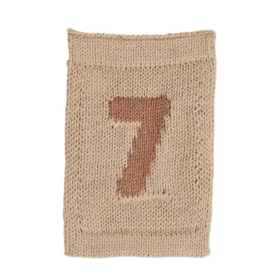 Smallstuff Knitted Flag, 7, Rose - Beige - ONE SIZE
