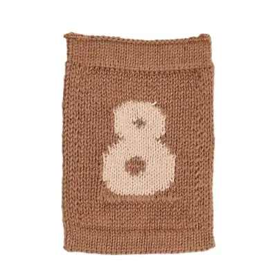 Smallstuff Knitted Flag, 8, Rose - Brown - ONE SIZE