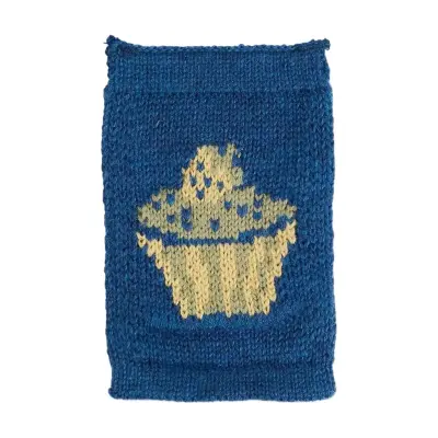 Smallstuff Knitted Flag, Birthsday Cake, Blue - Blue - ONE SIZE