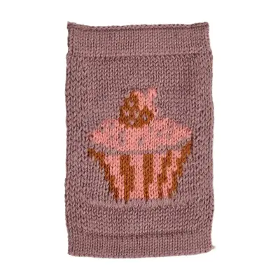 Smallstuff Knitted Flag, Birthsday Cake, Rose - Pink - ONE SIZE