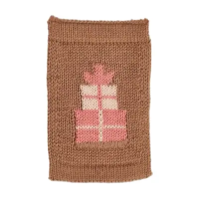 Smallstuff Knitted Flag, Birthsday Presents, Rose - Brown - ONE SIZE