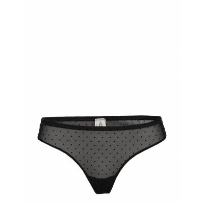 Soft Dot String *Villkorat Erbjudande Stringtrosa Underkläder Svart Becksöndergaard