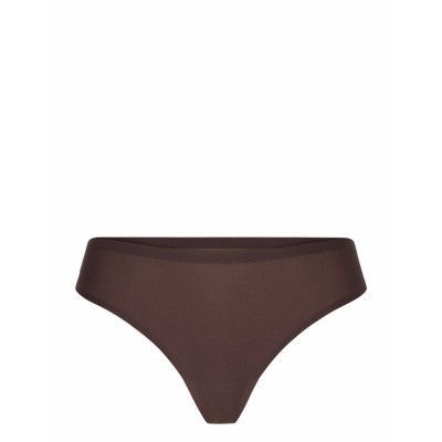 Softstretch Thong *Villkorat Erbjudande Stringtrosa Underkläder Brun CHANTELLE