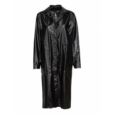 String Overcoat Trench Coat Rock Svart Rains