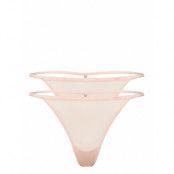 Thong 2Pk Stringtrosa Underkläder Rosa Calvin Klein