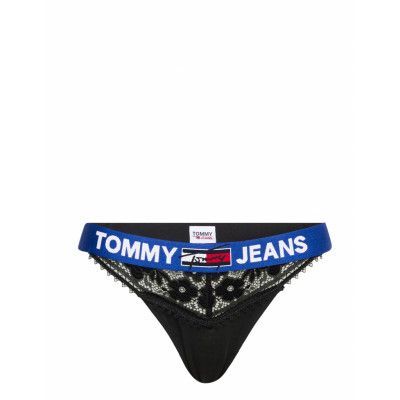 Tanga Stringtrosa Underkläder Svart Tommy Hilfiger