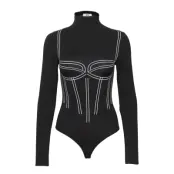 Theresa String Body T-shirts & Tops Bodies Svart Wolford