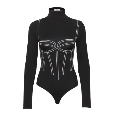 Theresa String Body T-shirts & Tops Bodies Svart Wolford