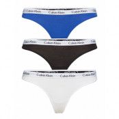 Thong 3Pk *Villkorat Erbjudande Stringtrosa Underkläder Blå Calvin Klein