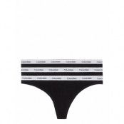 Calvin Klein Thong 3Pk Svart