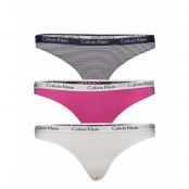 Thong 3Pk Stringtrosa Underkläder Multi/mönstrad Calvin Klein