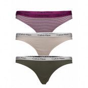 Thong 3Pk Stringtrosa Underkläder Multi/mönstrad Calvin Klein