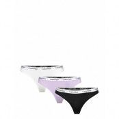 Thong 3Pk *Villkorat Erbjudande Stringtrosa Underkläder Multi/mönstrad Calvin Klein