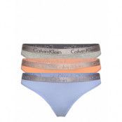 Thong 3pk Stringtrosa Underkläder Multi/mönstrad Calvin Klein