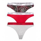 Thong 3Pk *Villkorat Erbjudande Stringtrosa Underkläder Röd Calvin Klein