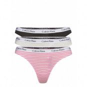 Thong 3Pk *Villkorat Erbjudande Stringtrosa Underkläder Rosa Calvin Klein