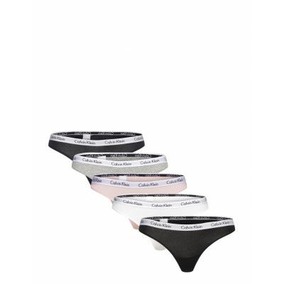 Thong 5Pk *Villkorat Erbjudande Stringtrosa Underkläder Multi/mönstrad Calvin Klein