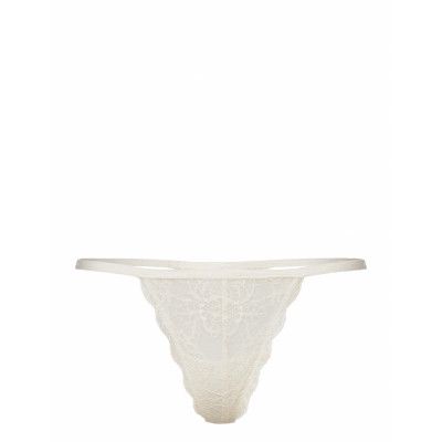 Thong Lace *Villkorat Erbjudande Stringtrosa Underkläder Vit BOSS
