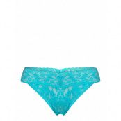 Thong Org. Flat Signature Lace Stringtrosa Underkläder Blå Hanky Panky