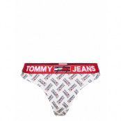 Thong Print Stringtrosa Underkläder Vit Tommy Hilfiger