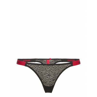 Thong Sporty Lace Stringtrosa Underkläder Black HUGO
