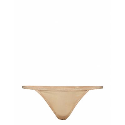 Thong String Stringtrosa Underkläder Beige Calvin Klein
