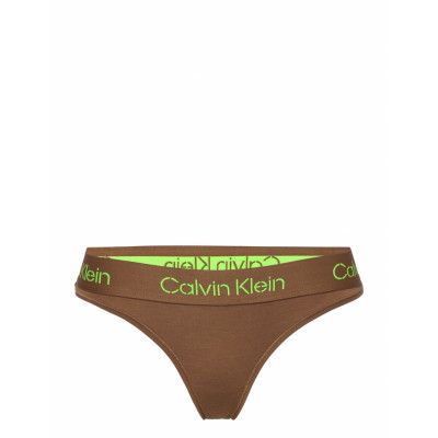 Thong Stringtrosa Underkläder Brun Calvin Klein