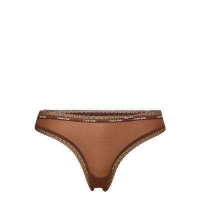 Thong *Villkorat Erbjudande Stringtrosa Underkläder Brun Calvin Klein