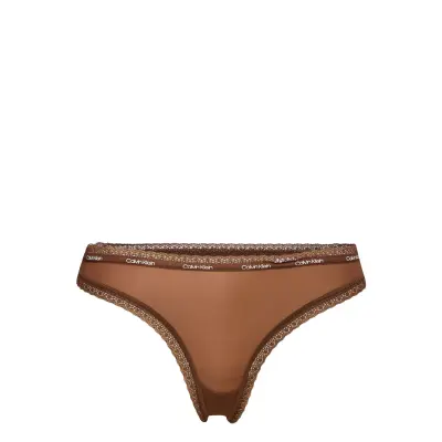 Thong *Villkorat Erbjudande Stringtrosa Underkläder Brun Calvin Klein