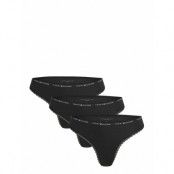 Tommy Hilfiger 3 Pack Lace Thong Svart