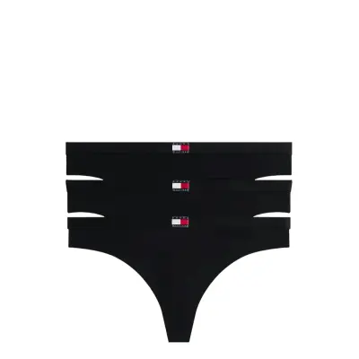 Tommy Hilfiger 3 Pack Thong Svart