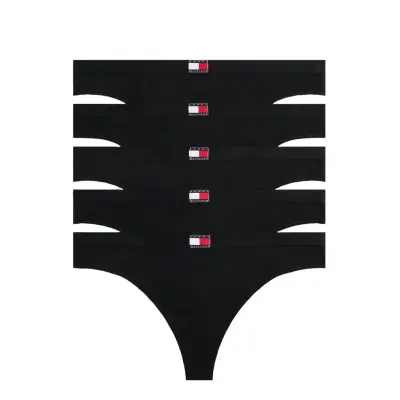 Tommy Hilfiger 5 Pack Thong Svart
