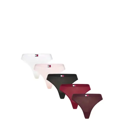 Tommy Hilfiger 5 Pack Thong Burgundy