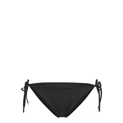 Tommy Hilfiger Cheeky String St Embroidered - Black - L