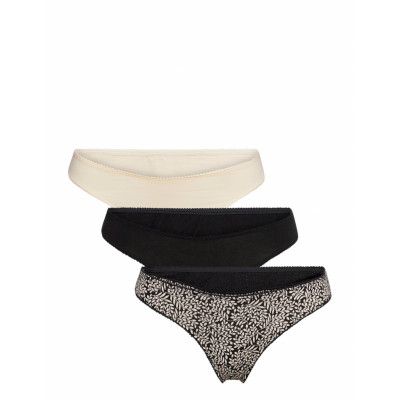 Tomy - 3 Tangas Stringtrosa Underkläder Svart Etam