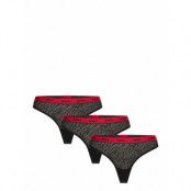 HUGO Triplet Thong Lace Svart