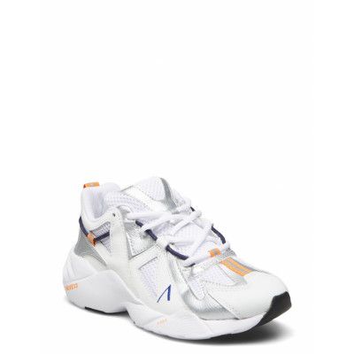 Tuzon Leather W13 Silver Dark Orange - Women Låga Sneakers Vit ARKK Copenhagen