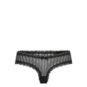 V-Shape Brasilian Stripe Mesh Stringtrosa Underkläder Svart Hunkemöller