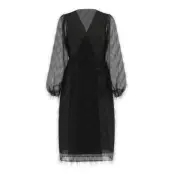 Vila Vifeather L/S Midi Wrap Dress/Ka - Black - 42