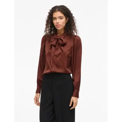 Vila Vilucha L/S Shirt/Bfs - Brown - 44