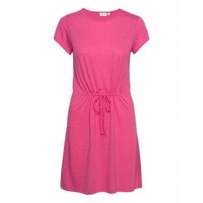 Vimo Y S/S String Dress /1/Ka Kort Klänning Rosa Vila